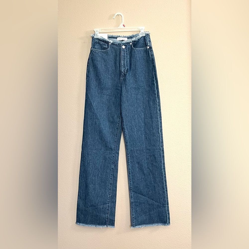 NWT WeWoreWhat Frayed High Rise Straight Jeans